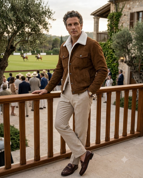 Chaqueta De Ante De Piel De Oveja